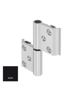 BISAGRA MALLORQUINA CANAL CENTRADO NEGRO DERECHA REF...