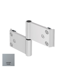 BISAGRA MALLORQUINA 4  HOJA CANAL CENTRADO LACADO PLATA...