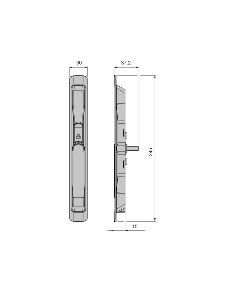MANILLA ENRASADA TITAN MAX LACADO INOX REF 03470093