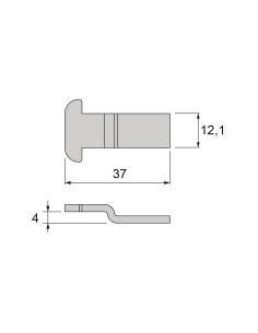 GANCHO PARA CIERRE FENIX Y DRACO (D-4MM/L-37MM INOX) REF...