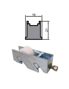 RUEDA S/AL-15 ZAMAK REGULABLE RODAMIENTO DE AGUJAS