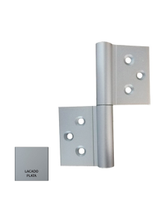 BISAGRA ANCLAJE DIRECTO EJE RECTO PLATA ANOD REF D-1034