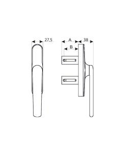 CREMONA MARTE PLANA APERTURA EXTERIOR BLANCO PALA 37MM... 2