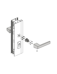 MANILLA MINIMALISTA DELTA RECUPERABLE (JUEGO) LACADO INOX... 2