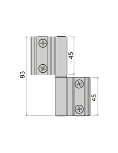 BISAGRA CARINA 3  HOJA CE PLETINA Y EJE INOX 7016 TXT REF... 2