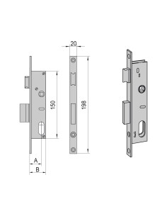 CERRADURA PICAPORTE Y PALANCA DESLIZANTE PARA PERFIL...