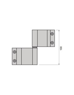 BISAGRA 4  HOJA 40X20 EJE INOX NEGRO IZQUIERDA REF DPT 200 2
