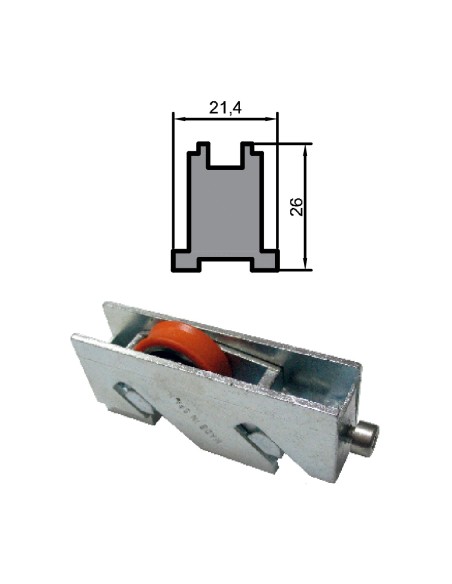 RUEDA S/5000 ZAMAK REGULABLE RODAMIENTO DE BOLAS