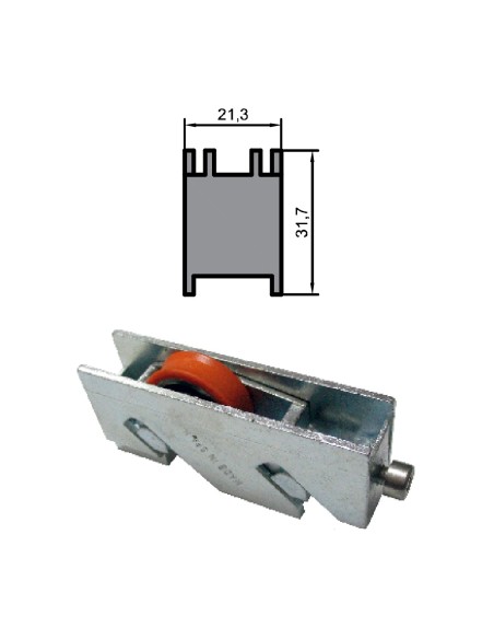 RUEDA S/800 ZAMAK REGULABLE RODAMIENTO DE BOLAS
