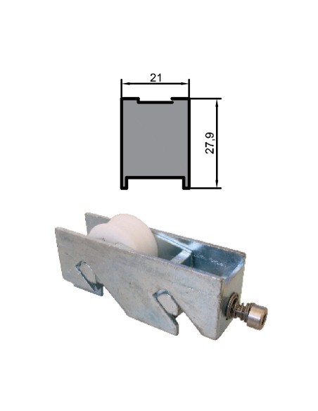 RUEDA S/AL-14 ZAMAK REGULABLE RODAMIENTO DE AGUJAS