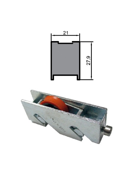 RUEDA S/AL-14 ZAMAK REGULABLE RODAMIENTO DE BOLAS