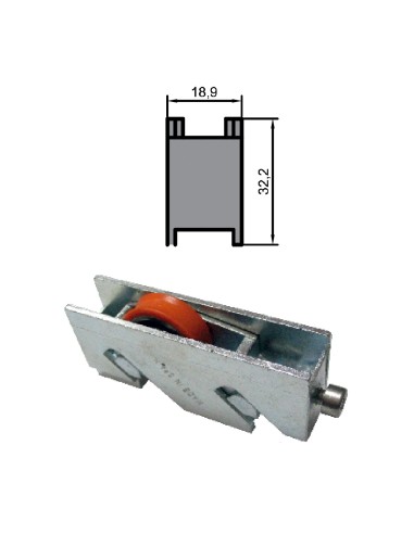 RUEDA S/P-92 (RODAMIENTO AL-24) ZAMAK REGULABLE...