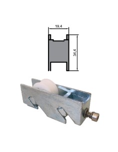 RUEDA S/LG ZAMAK REGULABLE RODAMIENTO DE AGUJAS