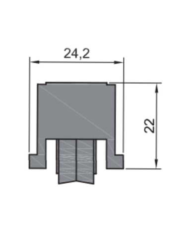 RUEDA B-1 ZAMAK REGULABLE RODAMIENTO DE AGUJAS...