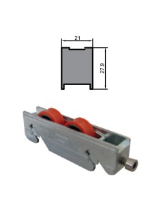 RUEDA S/AL-14 ZAMAK REGULABLE RODAMIENTO DE BOLAS  DOBLE 