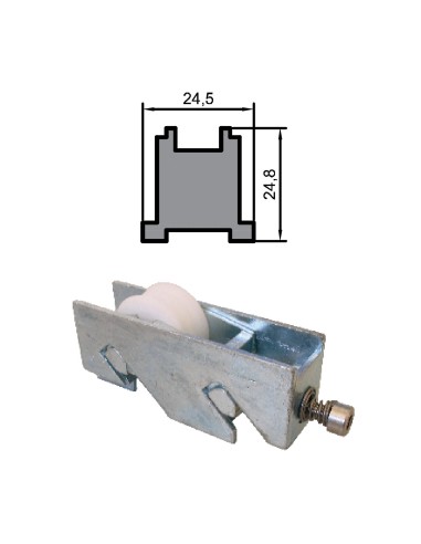 RUEDA S/PLG ZAMAK REGULABLE RODAMIENTO DE AGUJAS 