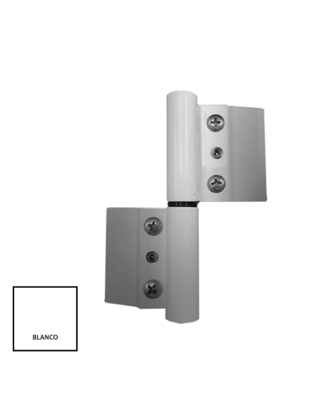 BISAGRA 3  HOJA 40X20 PLETINA ZAMAK EJE INOX BLANCO IZQUIERDA REF 5031