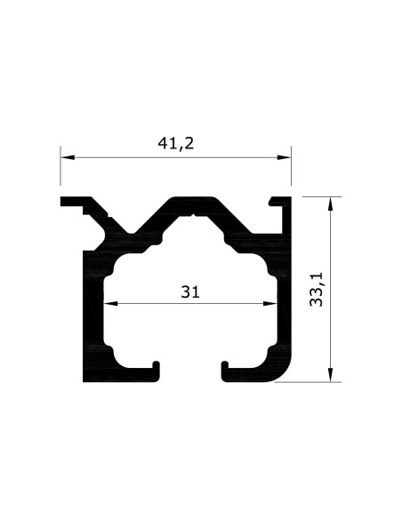 GUIA SUPERIOR PLEGABLE 6500MM BLANCO REF WOOR.9092