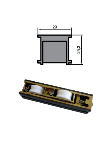 RUEDA B-3-3 ESPECIAL ZAMAK REGULABLE RODAMIENTO...