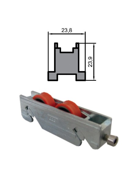 RUEDA S/70 PERIMETRAL ZAMAK REGULABLE RODAMIENTO DE BOLAS  DOBLE 