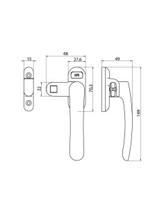 CIERRE PRESTIGE PRESION DE PALA LARGA NEGRO DERECHA REF 9561 2