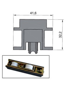 RUEDA B-3-26 ESPECIAL ZAMAK REGULABLE RODAMIENTO DE...