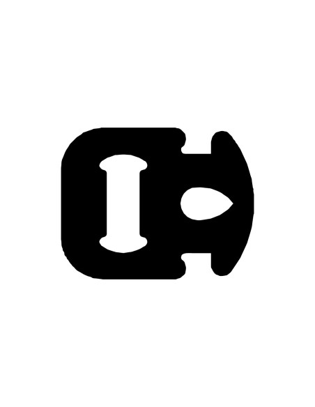 JUNTA ACRISTALAR HOJA (PARA SELLAR CON SILICONA) EPDM 4MM REF 4128 (CORTIZO COR240137)