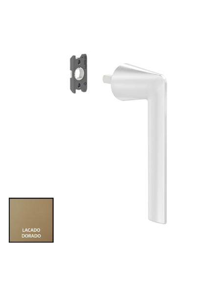 MANILLA MINIMALISTA LAMBDA CORREDERA Y CANAL 16 (4 APOYOS) LACADO ORO REF 772893