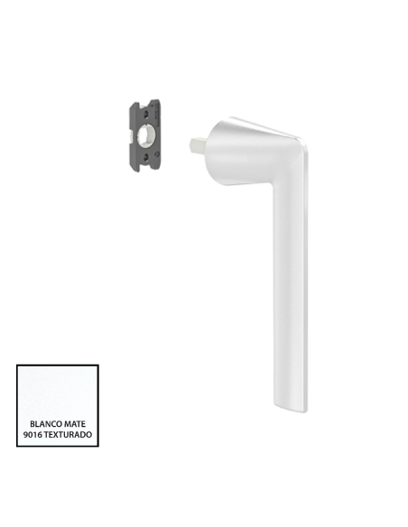 MANILLA MINIMALISTA LAMBDA CORREDERA Y CANAL 16 (4 APOYOS) RAL 9016TXT REF 772892