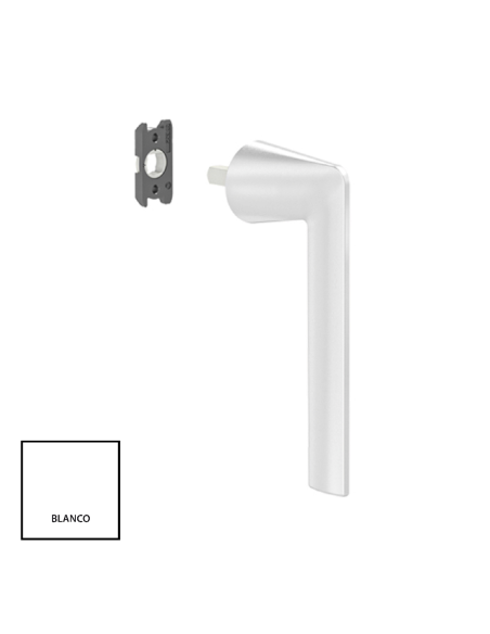 MANILLA MINIMALISTA LAMBDA CORREDERA Y CANAL 16 (4 APOYOS) LACADO BLANCO REF 772801