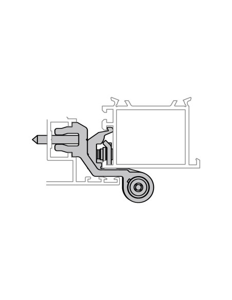 BISAGRA  CANAL 16  LACADO INOX DERECHA REF 1760D93