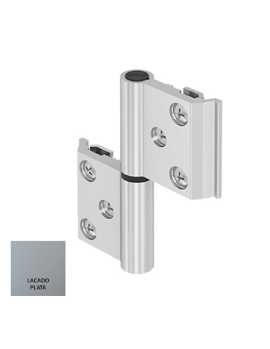 BISAGRA MALLORQUINA CANAL CENTRADO LACADO PLATA...