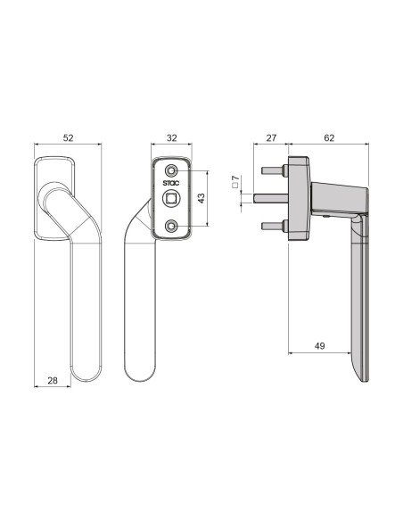 MANILLA SIRIUS MULTIFUNCION ACODADA IZQUIERDA LACADO INOX REF 077893