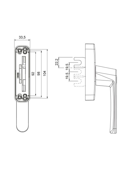 CREMONA SIRIUS BLOCK OSCILO LACADO INOX REF A116093
