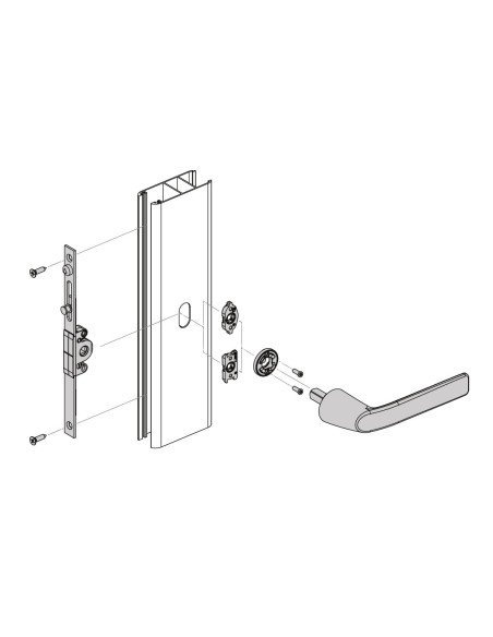 MANILLA MINIMALISTA GAMMA CORREDERA Y CANAL 16 (4 PUNTOS DE APOYO) LACADO INOX REF 772393