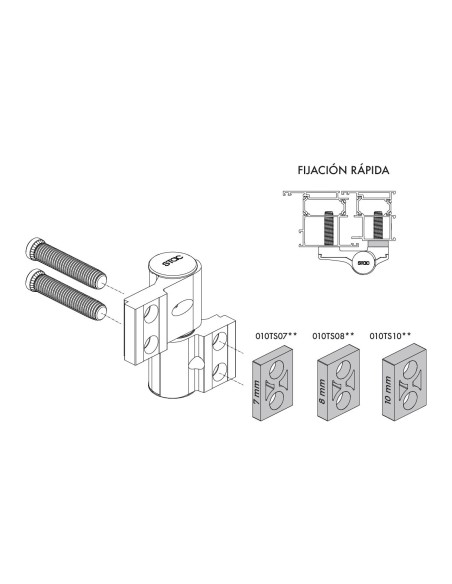 CALZO PARA FIJACION RAPIDA ARIES LACADO INOX REF 010TS0893