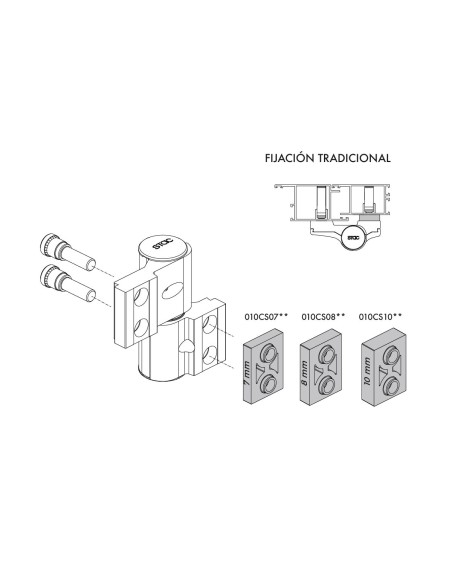 CALZO PARA FIJACION TRADICIONAL ARIES LACADO INOX REF 010CS0793