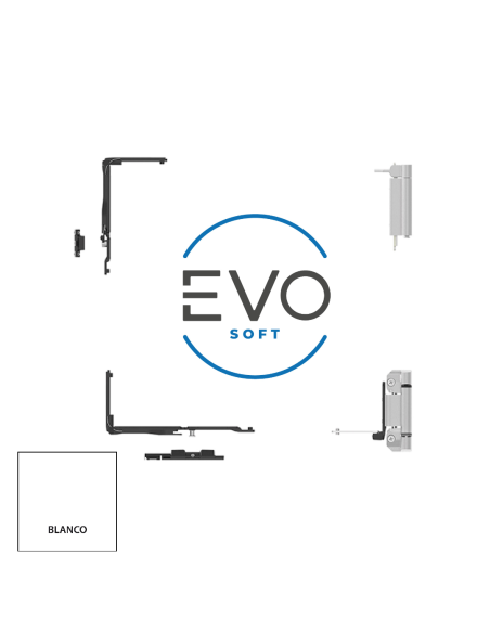 KIT BASE OSCILOBATIENTE EVO SOFT SIN CREMONA  CIERRE AL MARCO  BLANCO REF C113901