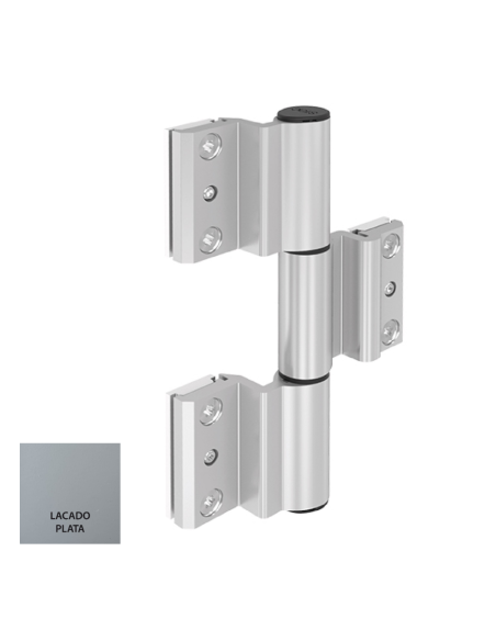 BISAGRA ACRUX FR  CANAL CENTRADO  3 PALAS LACADO PLATA REF P030D91 