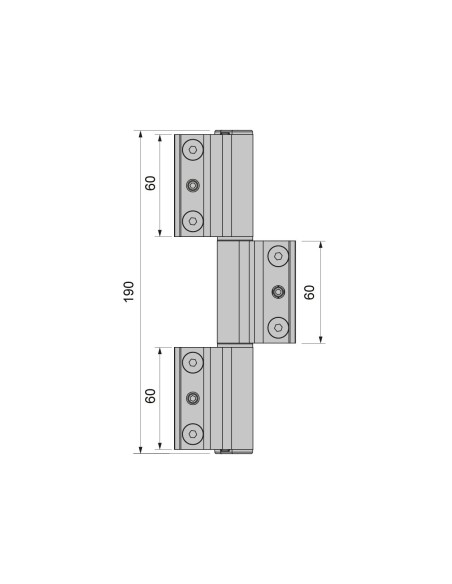 BISAGRA ACRUX CE  3 PALAS  LACADO PLATA REF P010D91 