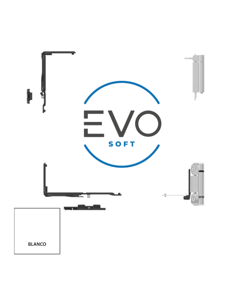 KIT BASE OSCILOBATIENTE CLX 160 KG SIN CREMONA  CIERRE AL INVERSOR  BLANCO REF T113301