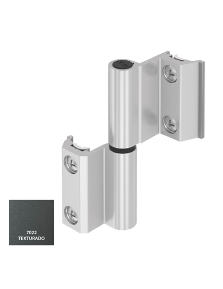 BISAGRA CARINA CE PLETINA Y EJE INOX 7022 TXT DERECHA REF 023D92