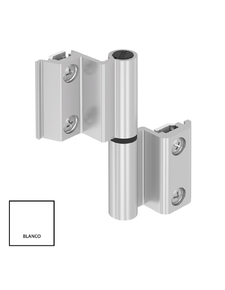 BISAGRA CARINA CE  REGULABLE  PLETINA Y EJE INOX BLANCO DERECHA REF 023D01R