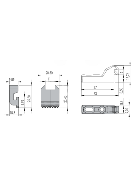 GANCHO PARA CIERRE FENIX Y DRACO (MICROVENTILACION) CONTIENE CONTRACIERRE PERIMETRAL SUPERPUESTO REF 05034400