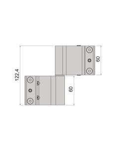 BISAGRA CARINA 4  HOJA CE LACADO PLATA DERECHA REF 018D91 2