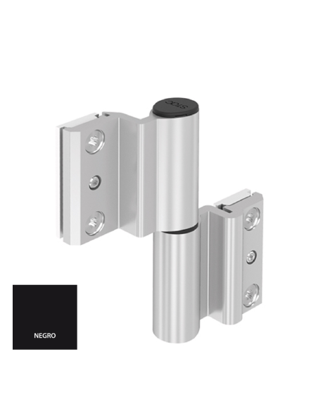 BISAGRA ACRUX FR  CANAL CENTRADO  NEGRO IZQUIERDA REF 030I02