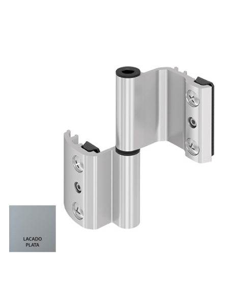 BISAGRA 40X20 REGULABLE PLETINA ZAMAK LACADO PLATA DERECHA REF 026D91 