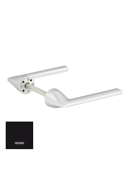 MANILLA MINIMALISTA LAMBDA RECUPERABLE (JUEGO) LACADO NEGRO REF 777802