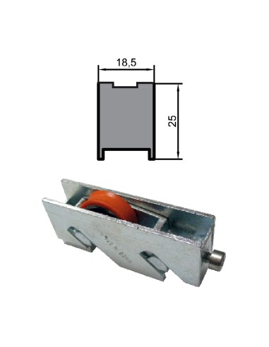 RUEDA S/AL-24 ZAMAK REGULABLE RODAMIENTO DE BOLAS