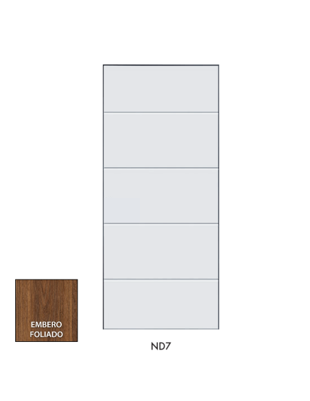 PANEL 4 LINEAS HORIZONTALES - PVC 800X2000X24 EMBERO FOLIADO RF ND7-PVC